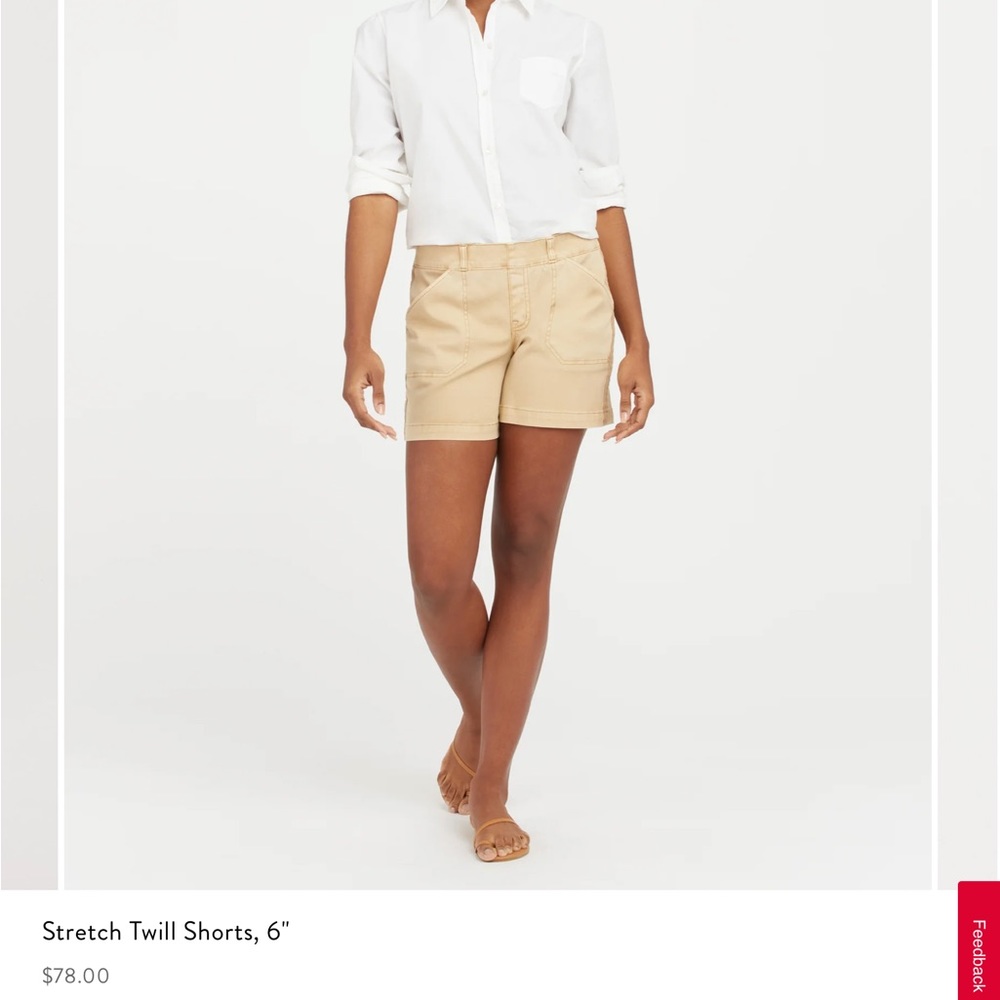 SPANX -stretch twill shorts 6” inseam (3 different pairs to choose from)